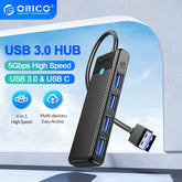 ORICO Hub Usb3.0 5Gbps High Speed USB Hub 3 0 Multiple Port Type C HUB Multi USB 4-Port Splitter Adapter